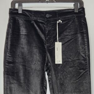 NWT LEVEL 99 Black Velvet Skinny‎ Pants Size 26